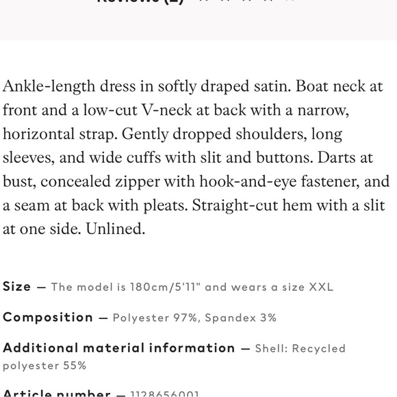 H&M satin dress - Picture 9 of 9